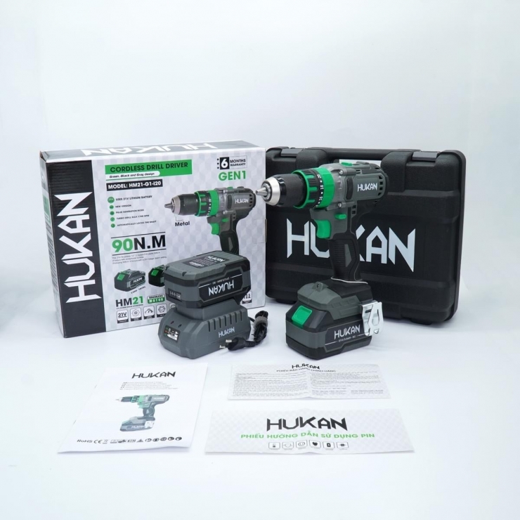 Combo Máy Khoan Pin Hukan HM21-G1-120