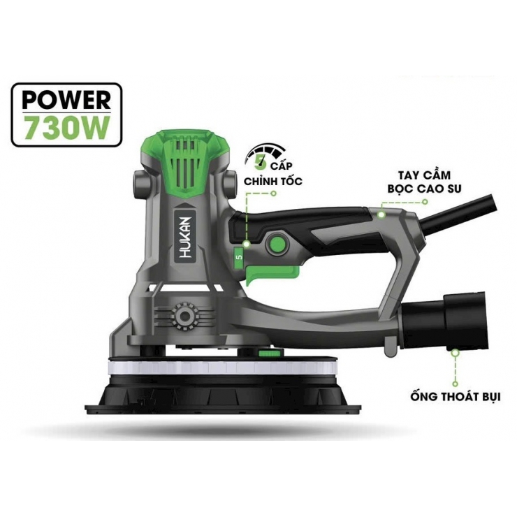 Máy chà tường 180mm Hukan G2-DS5910 chỉnh tốc