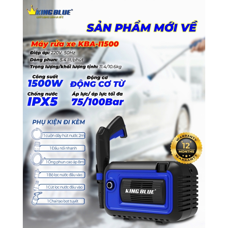 Máy rửa xe 1.5kW Kingblue KBA-I1500 