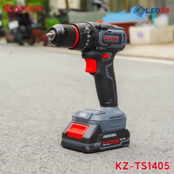Máy khoan Pin 21V 45Nm Kaizen KZ-TS1405BL kèm 24 phụ kiện