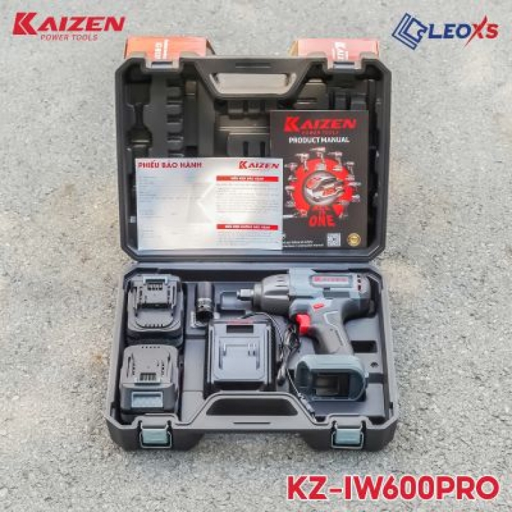 Combo Máy siết bulong 600Nm Pin 21V Kaizen KZ-IW600PRO Brushless