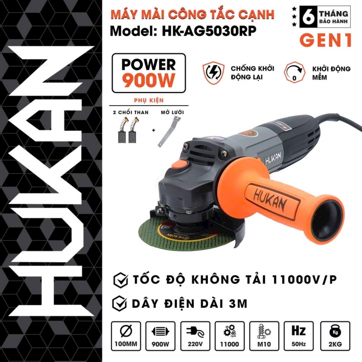 Máy mài góc 900W Hukan HK-AG5030RP