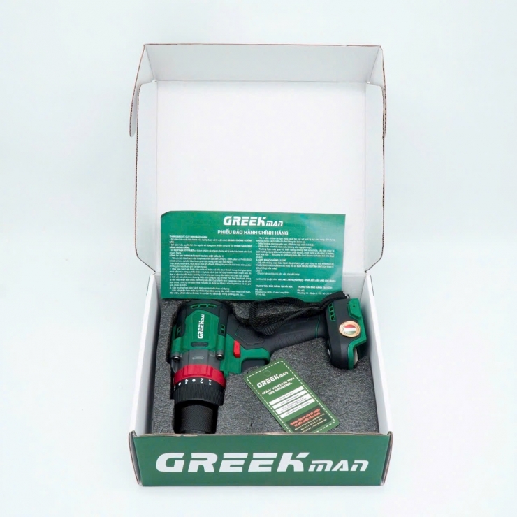 Thân máy khoan pin 120nm Greekman GR-MK120BL ( Chưa Pin & Sạc )