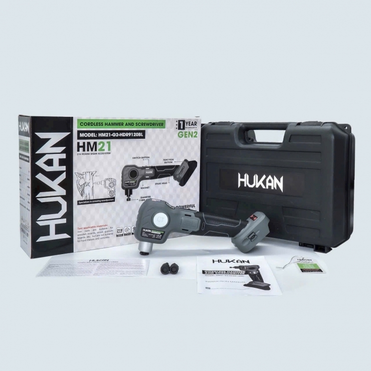 Thân máy búa gõ đinh & vặn vít dùng pin Hukan HM21-G2-HDR9120BL