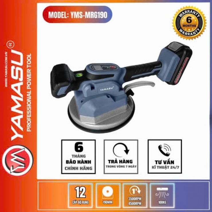 Máy rung gạch Pin 21V Yamasu YMS-MRG190 ( 12 cấp chỉnh tốc )
