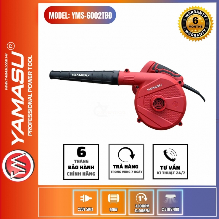 Máy Thổi Bụi YAMASU YMS-6002TBĐ 600W