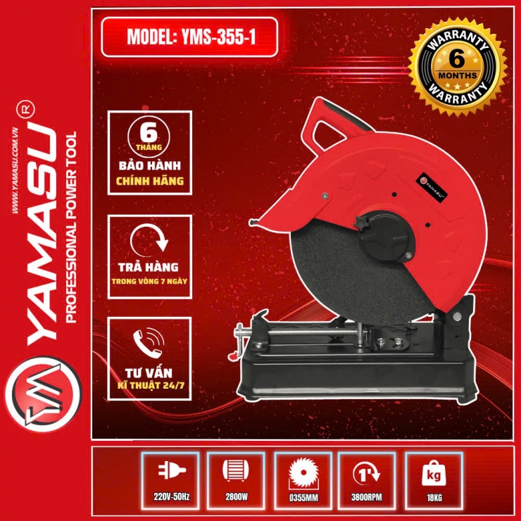 Máy Cắt Sắt Bàn 2400W Yamasu YMS-355-1