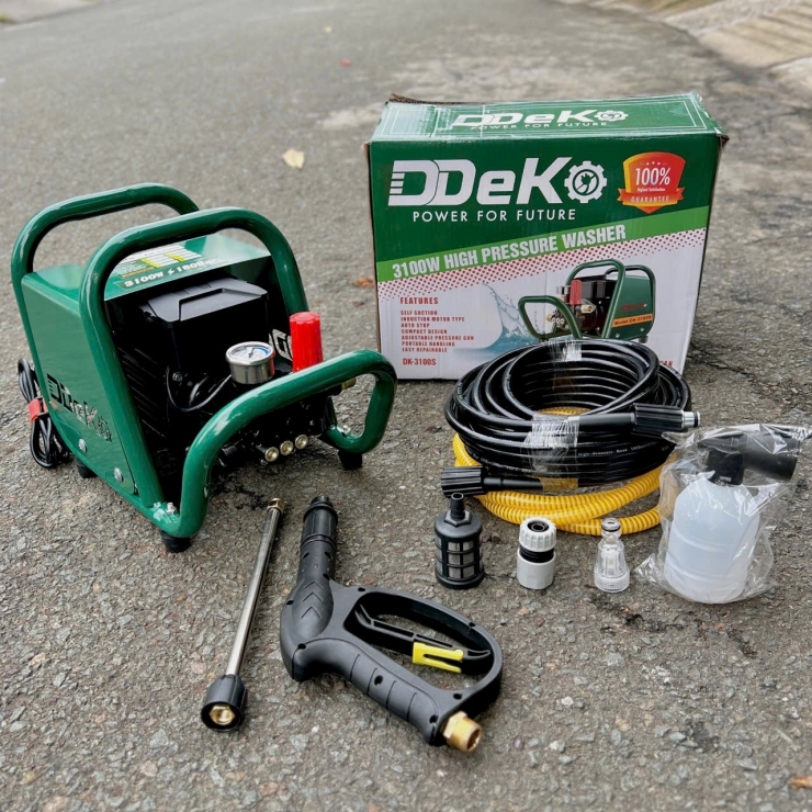 Máy rửa xe áp lực cao DDEKO DK-3001S chỉnh áp