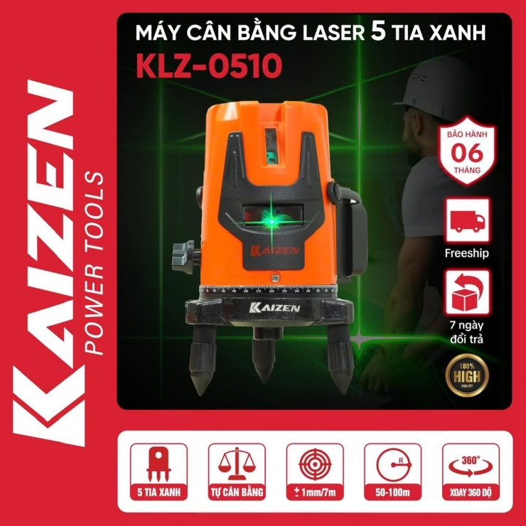 Máy cân mực 5 tia xanh Kaizen KLZ-0510