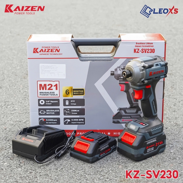 Máy siết vít 230Nm Pin 21V Kaizen KZ-SV230 Brushless
