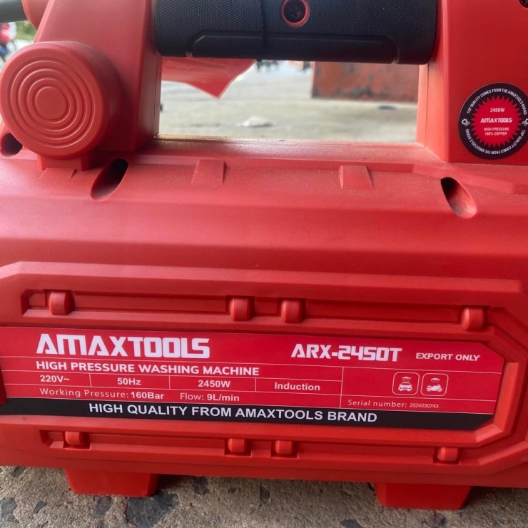 Máy rửa xe chỉnh áp 2450W Amaxtools AMG-2450T