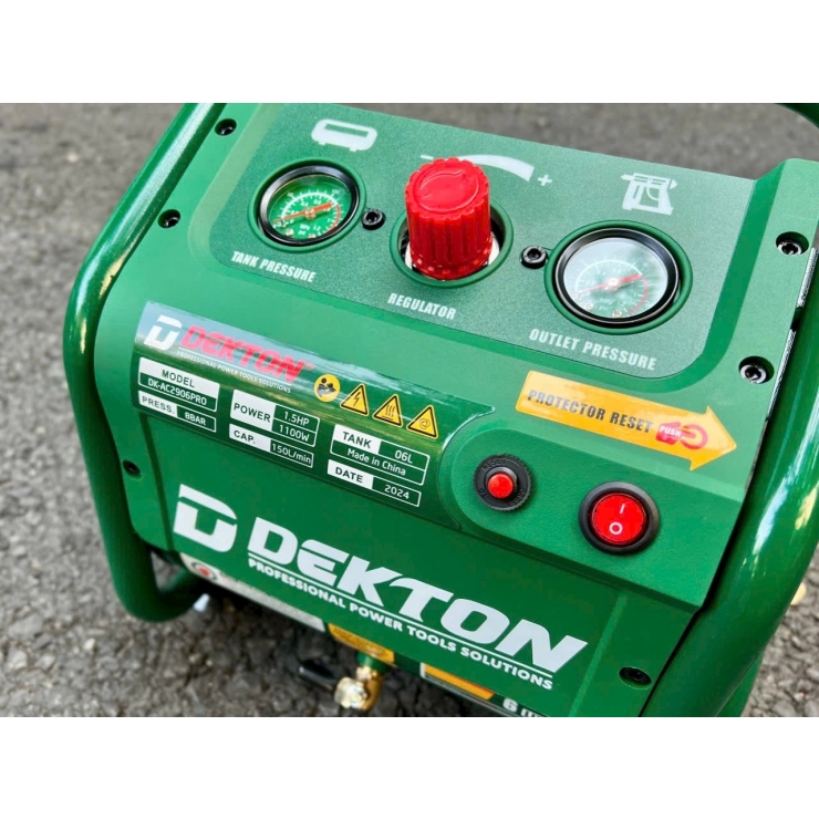 Máy nén khí không dầu 6 lít Dekton DK-AC2906PRO 1.5Hp