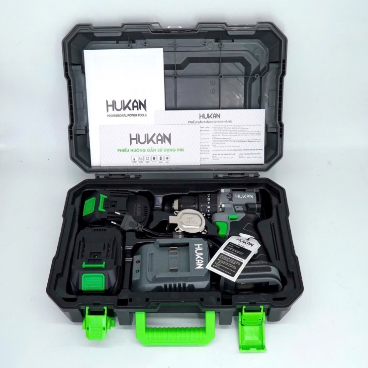 Máy khoan Pin 10mm Hukan HM21-G2C-K6 ( 3 chức năng )