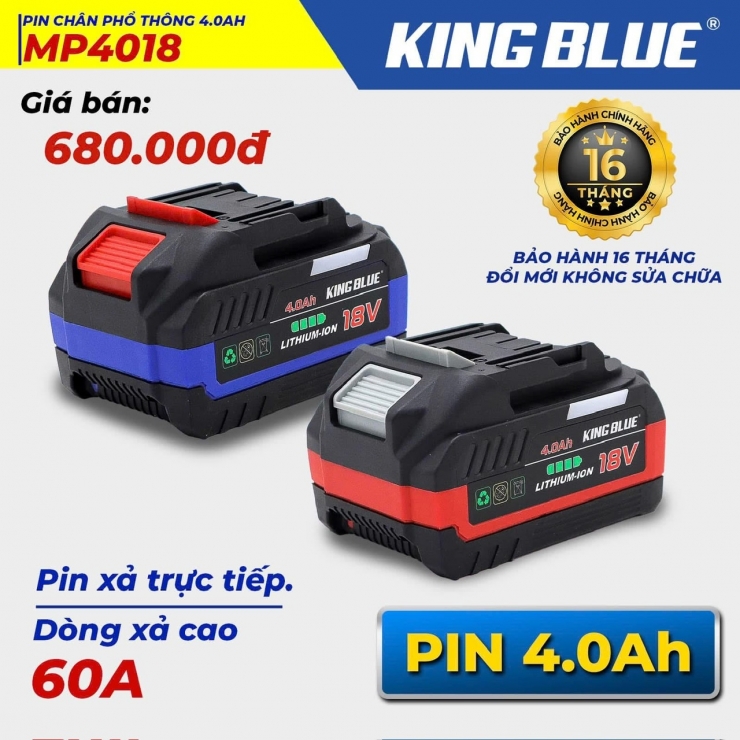 Sạc Pin 18V Kingblue 4.0Ah M4A18