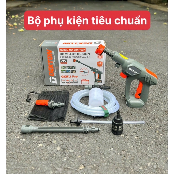 Máy rửa xe dùng Pin 21V Dekton M21-SRX775CP Gen 2
