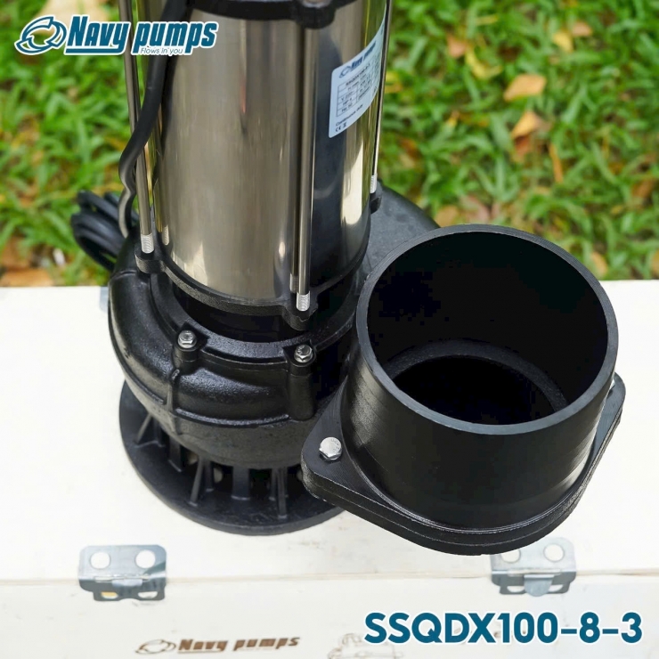 Máy bơm chim công nghiệp 3kW Navy SSQDX100-8-3 ( ống xả cực đại 168mm )