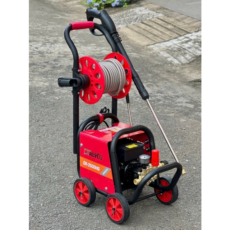 Máy rửa xe áp cao 3500W DDeko DK-3500HQ chỉnh áp xe đẩy