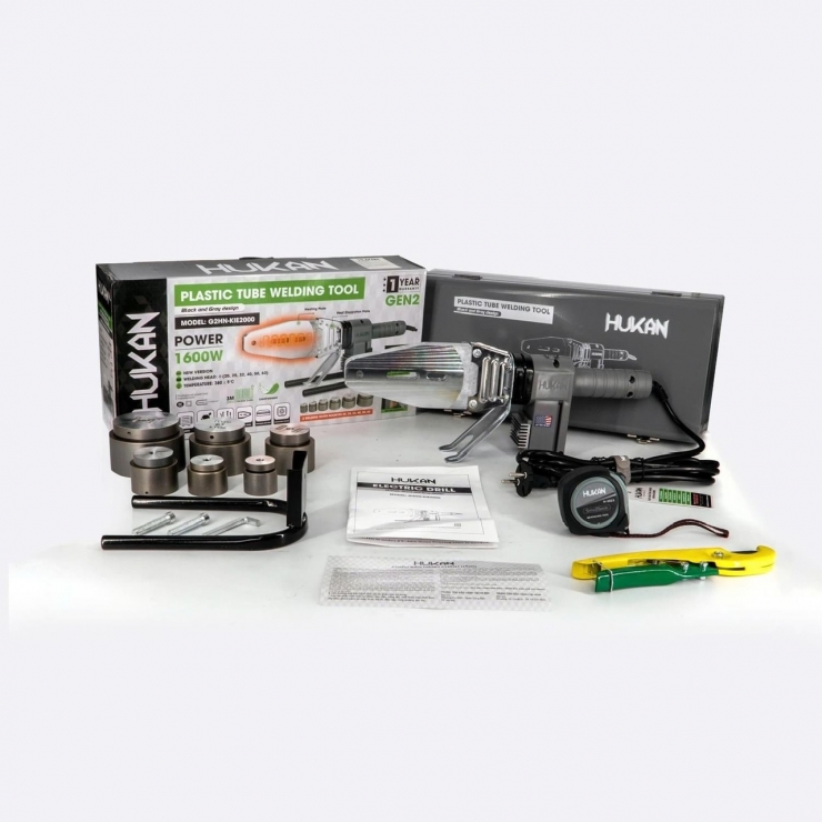 Máy hàn ống nhựa 1600W Hukan G2HN-KIE2000  ( 20-63mm )