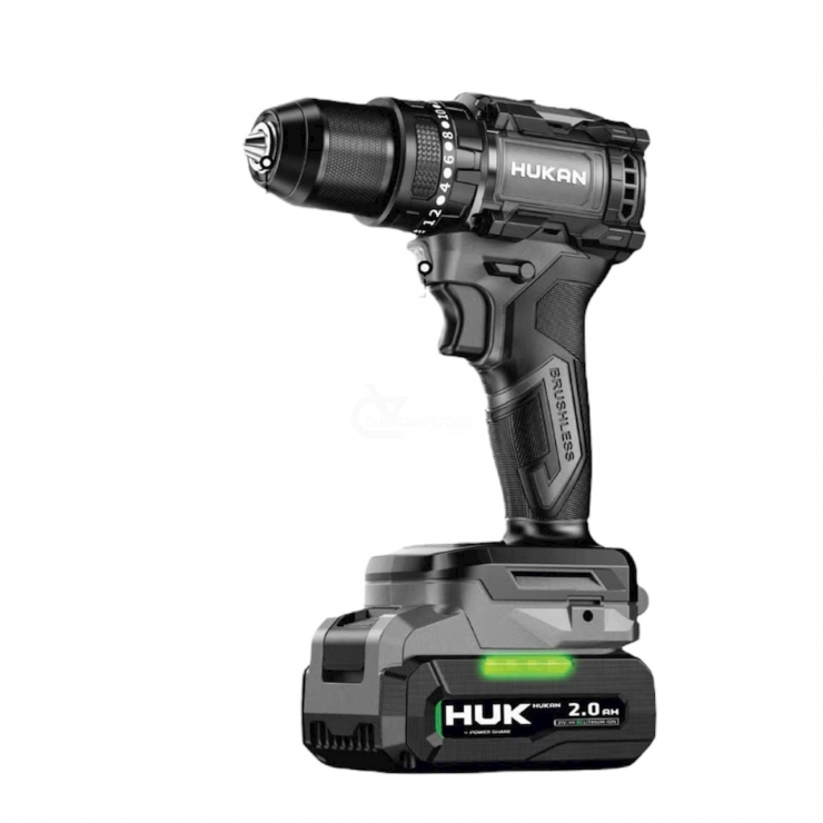 Máy khoan Pin 60Nm Hukan G2-Z1300 Brushless - Tạo xung / Turbo 3 cấp / Auto Drill