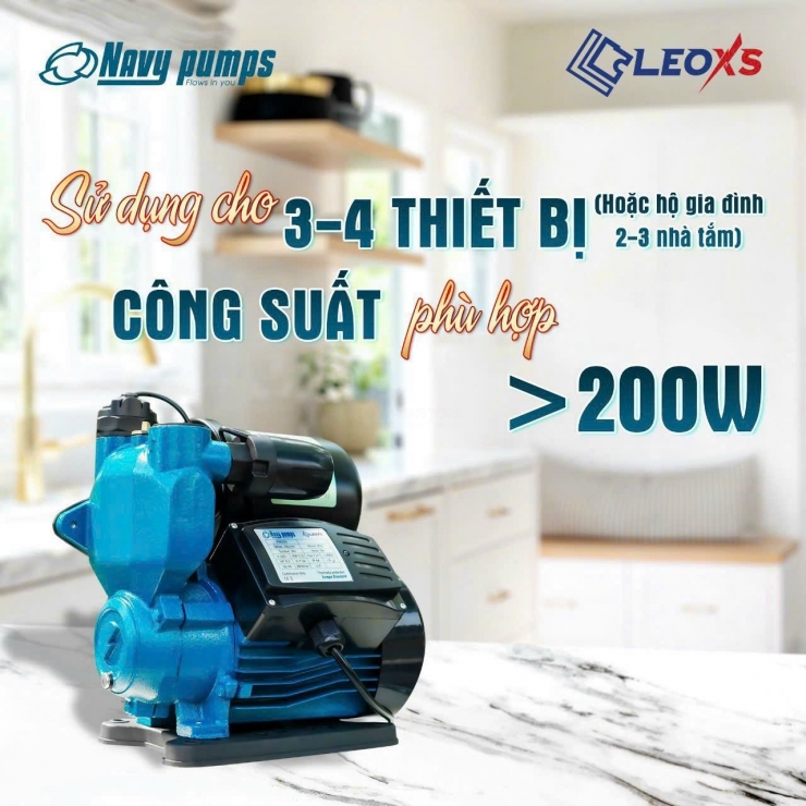 Máy bơm tăng áp 250W Navy PW250 ( Điện Tử )