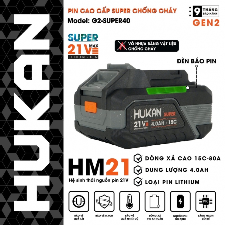 Máy mài Pin 21V Greekman M21-AG55100 Brushless