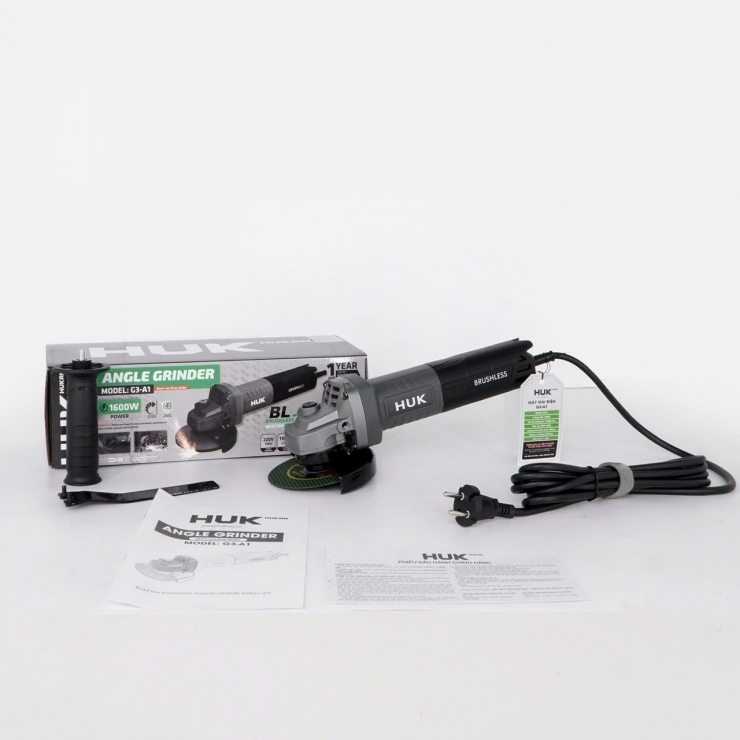 Máy mài điện không chổi than Hukan G3-A1 Brushless 1600W
