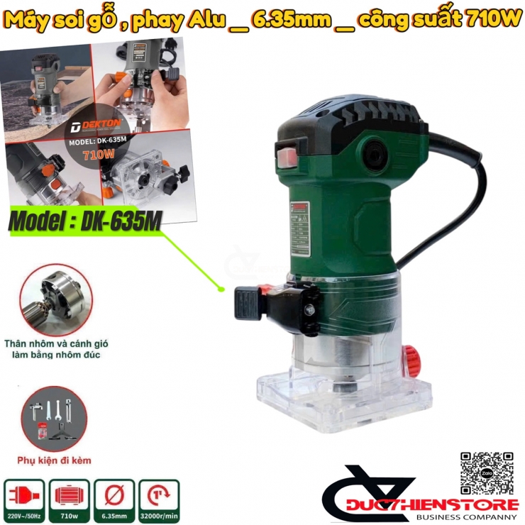 Máy phay 6mm Dekton-DK635M 