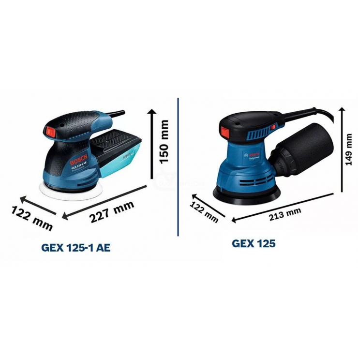 Máy chà nhám rung xoay 125mm Bosch GEX 125 Professional