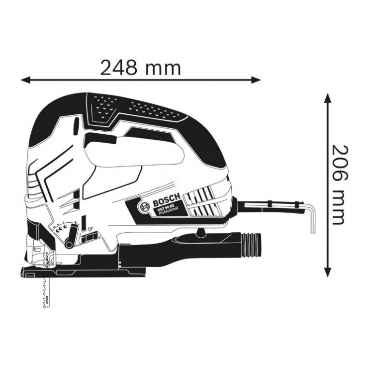 Máy cưa lọng 650W BOSCH GST 90-BE Professional (060158F0K0)