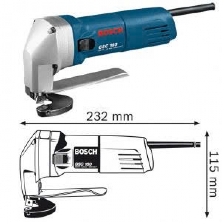 Máy cắt tôn 1.6mm Bosch GSC 160 Professional