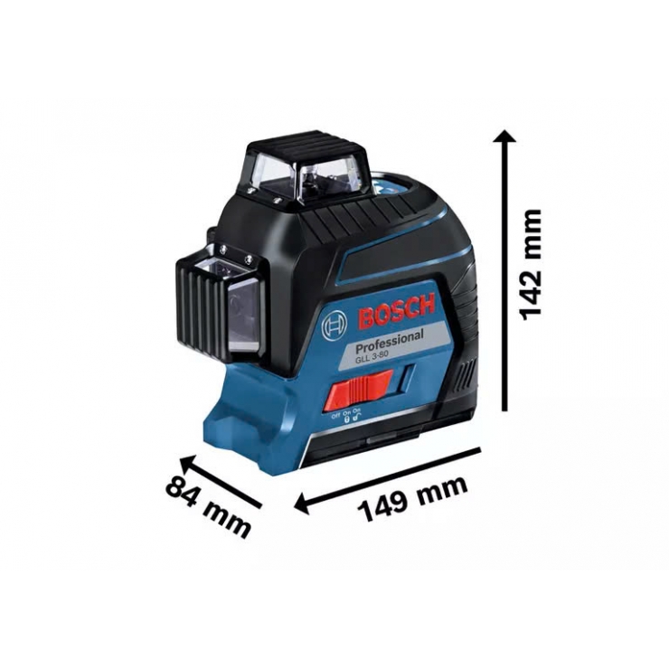 Máy cân bằng Laser Bosch GLL 3-80 Professional 3 x 360° Red