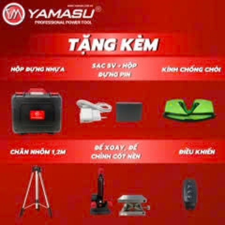 Máy cân mực 16 tia xanh Yamasu YMS-16D 360 độ