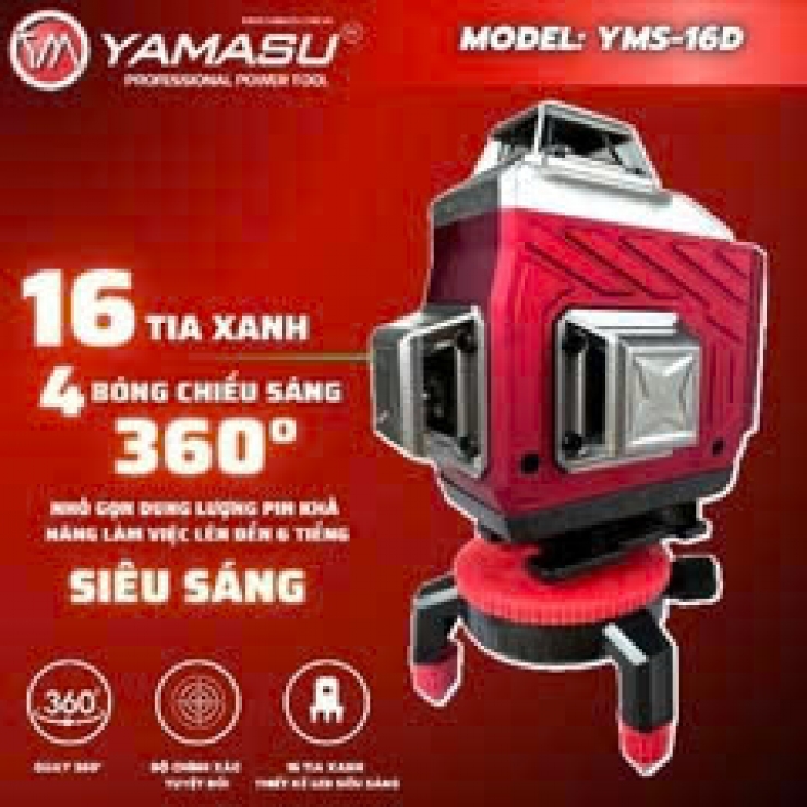 Máy cân mực 16 tia xanh Yamasu YMS-16D 360 độ