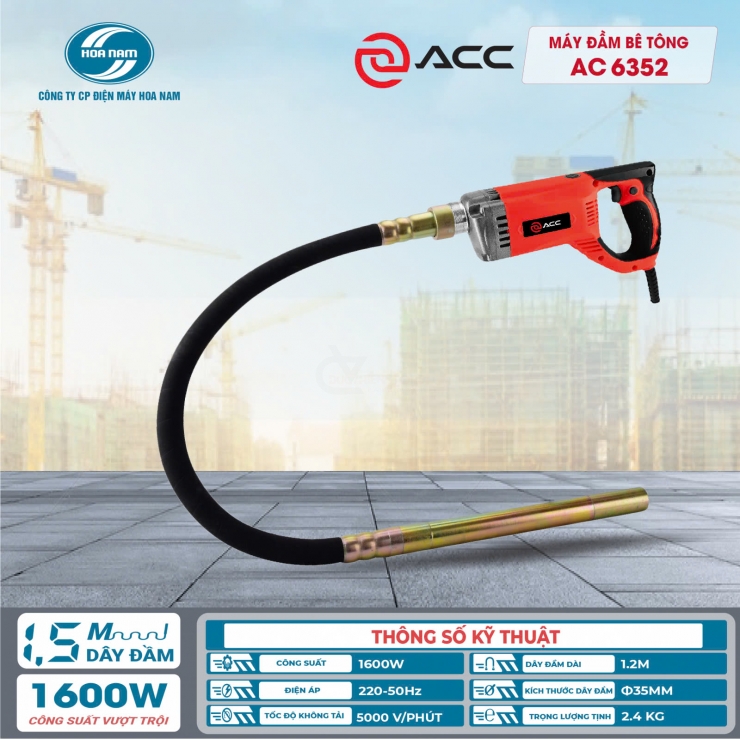 Máy đầm dùi cầm tay 1500W ACC AC6352