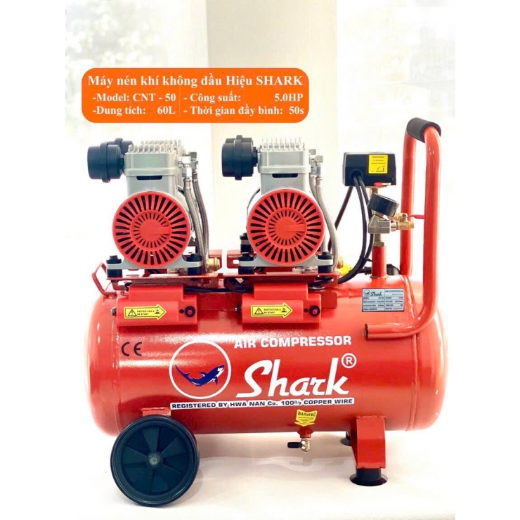 Máy nén khí không dầu 60 lít Shark CNT-50