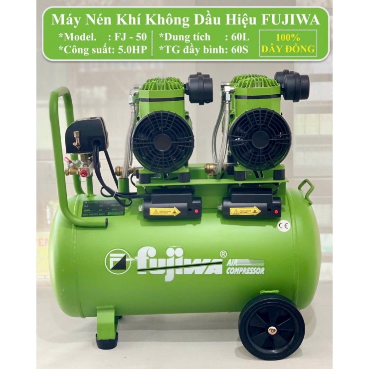 Máy nén khí không dầu 60 lít 5.0Hp Fujiwa FJ-50 
