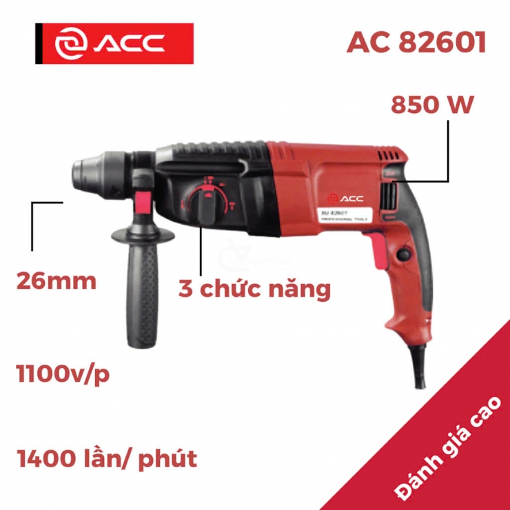 Máy Khoan bê tông 3 chức năng 1150W ACC AC82601