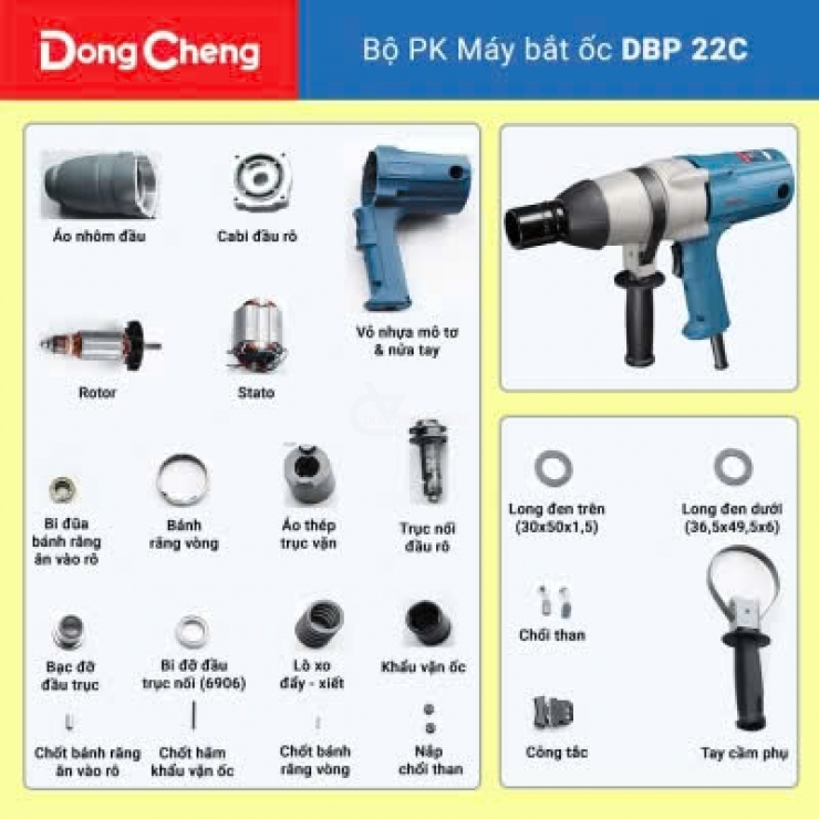 Máy bắn ốc 3/4 inch Dongcheng DPB22C 620W