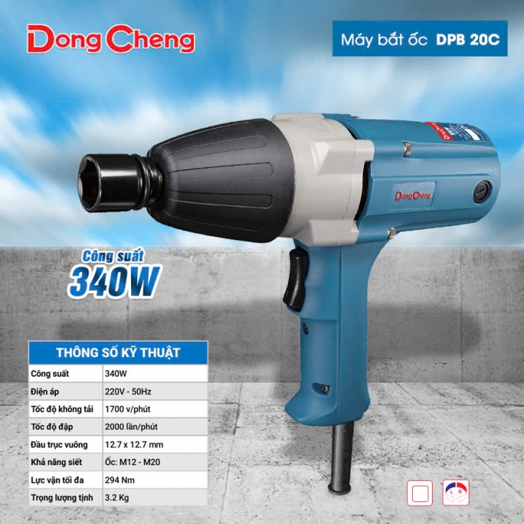 Máy bắn ốc 1/2 inch Dongcheng DPB20C 340W