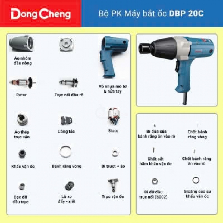Máy bắn ốc 1/2 inch Dongcheng DPB20C 340W