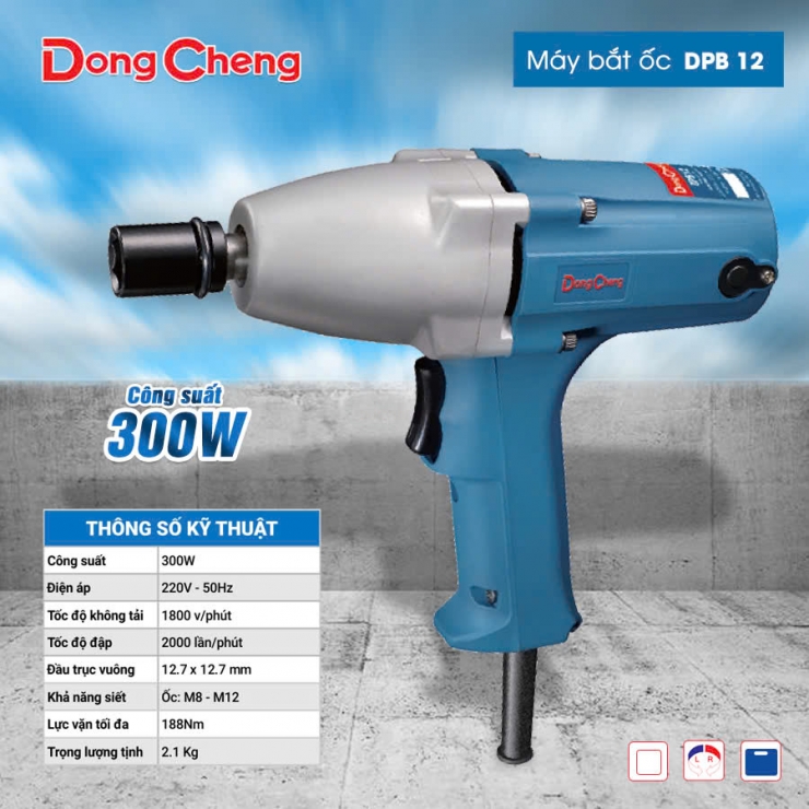 Máy bắn ốc 1/2 Dongcheng DPB12 300W