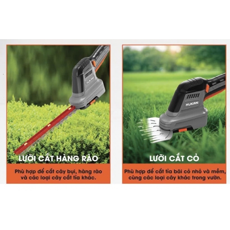 Máy cắt hàng rào Pin 21V Hukan G1-GS400 ( 2 chức năng )