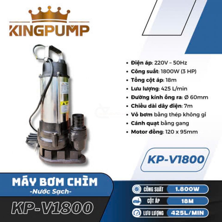 Máy bơm chìm 1.8kW Kingpump KP-V1800