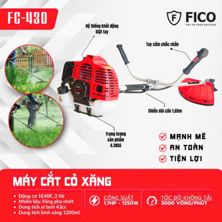 Máy cắt cỏ xăng 2 thì 43cc FICO FC-430