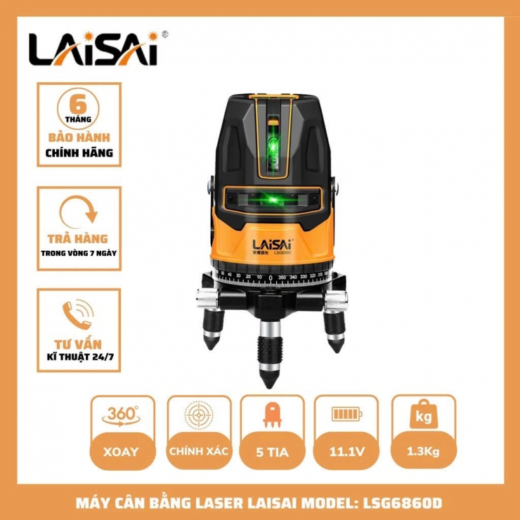 Máy cân mực 5 tia xanh Laisai LSG6860D