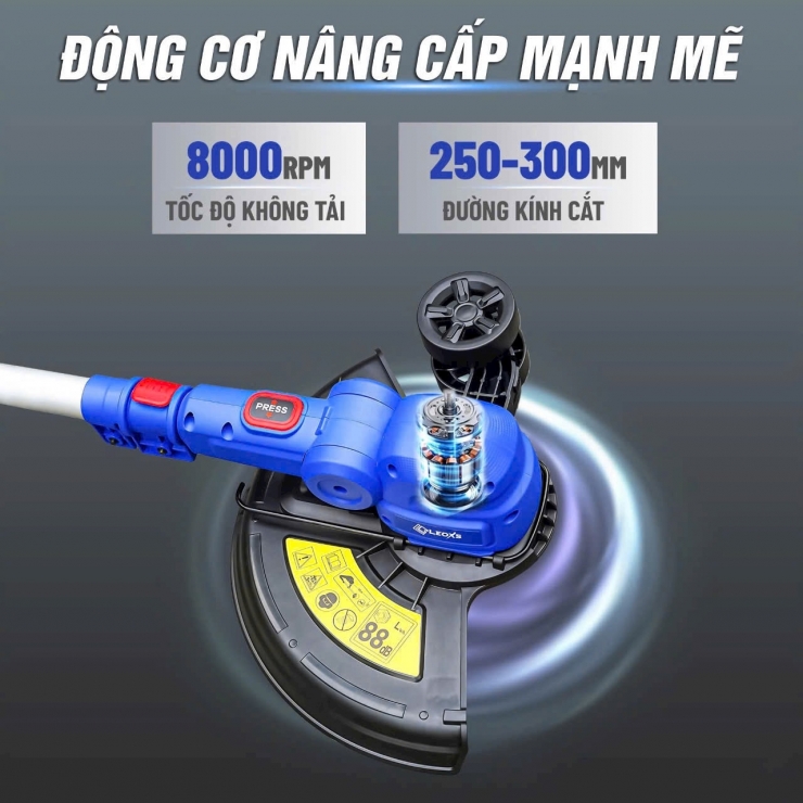 Máy cắt cỏ Pin 21V LEOxs LXXS-GT300 Brushless