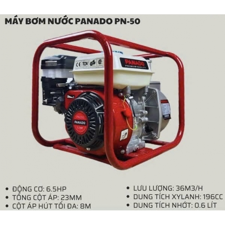 Máy bơm nước 6.5Hp động cơ xăng Panado PN-50