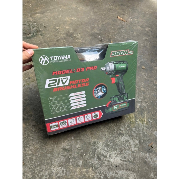 Máy bắn bulong Pin 21V Toyama B3 Pro kèm phụ kiện