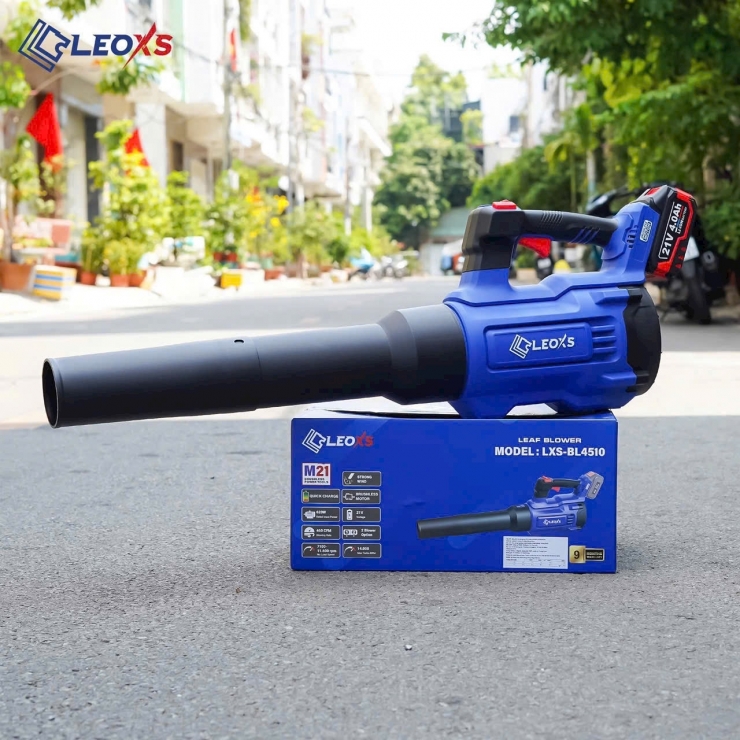 Máy thổi lá Pin 21V LEOxs LXS-BL4510 Brushless Turbo