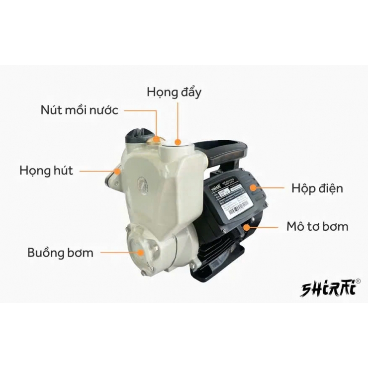 Máy bơm nước đẩy cao 50m Shirai JLm 800